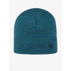 Czapka termoaktywna Buff Lightweight Merino Beanie - solid teal. Niebieskie czapki damskie Buff, bez wzorów. Za 129.99 zł.