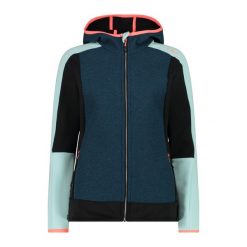 Damska kurtka z kapturem CMP. Niebieskie kurtki sportowe damskie CMP, m, bez wzorów, bez ramiączek, z kapturem, trekkingowe. Za 506.50 zł.