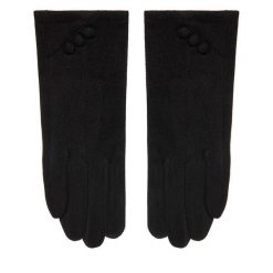 Rękawiczki Nine West. Czarne rękawiczki damskie Nine West, bez wzorów, z dzianiny. Za 39.99 zł.