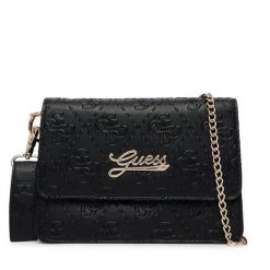 Torebka Guess. Czarne torebki do ręki damskie Guess, z aplikacjami, bez dodatków. Za 289.99 zł.