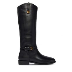 Oficerki MICHAEL Michael Kors. Czarne kozaki damskie MICHAEL Michael Kors, bez wzorów, bez obcasa, na płaskiej podeszwie, bez zapięcia. Za 1,469.00 zł.