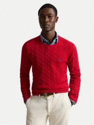 Polo Ralph Lauren Sweter 710876762006 Czerwony Regular Fit. Czerwone swetry męskie Polo Ralph Lauren, m, bez wzorów, z wełny, bez kołnierzyka, bez ramiączek. Za 1,199.00 zł.