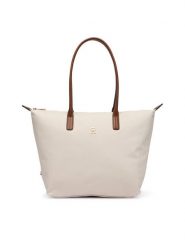 Tommy Hilfiger Torebka Popette Tote AW0AW17711 Écru. Shopperki damskie Tommy Hilfiger, bez wzorów, z materiału, bez dodatków. Za 409.99 zł.