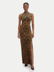 Guess Sukienka wieczorowa W6RK10 KA652 Beżowy Regular Fit. Brązowe sukienki damskie Guess, xl, z aplikacjami, z syntetyku, wizytowe, bez kołnierzyka, bez ramiączek. Za 659.99 zł.