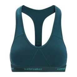 Biustonosz termoaktywny icebreaker Sprite Racerback. Zielone bielizna sportowa damska Icebreaker, xs, bez wzorów. Za 149.99 zł.