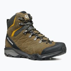 Buty trekkingowe męskie SCARPA ZG Trek GTX. Zielone buty zimowe męskie Scarpa, bez wzorów, bez obcasa, bez zapięcia. Za 849.99 zł.