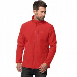 Kurtka lekka czerowna softshell JACK WOLFSKIN WHIRLWIND MEN. Czerwone kurtki męskie Jack Wolfskin, m, bez wzorów, z softshellu, bez kaptura, trekkingowe. Za 299.00 zł.