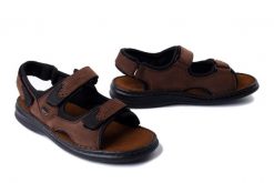 JOSEF SEIBEL Franklyn 10236 11 341 brasil/schwarz, sandały męskie. Brązowe sandały męskie Josef Seibel, na lato, bez wzorów, ze skóry, bez zapięcia. Za 254.92 zł.