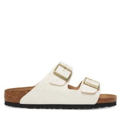 Klapki Birkenstock. Klapki damskie Birkenstock, bez wzorów, bez obcasa, bez zapięcia. Za 449.99 zł.