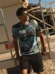 4F T-shirt regular z nadrukiem męski - multikolor XL. T-shirty męskie 4F, m, bez wzorów, z bawełny, bez kołnierzyka, bez ramiączek. Za 89.99 zł.