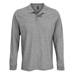 Koszulka Polo Z Długim Rękawem Dla Dorosłych Unisex Polycotton. Szare bluzki damskie SOL'S, s, bez wzorów, casualowe, bez kołnierzyka, bez ramiączek. Za 90.99 zł.