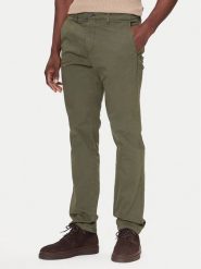 United Colors Of Benetton Chinosy 4TZYUF04P Zielony Slim Fit. Zielone eleganckie spodnie męskie United Colors Of Benetton, bez wzorów, z bawełny. Za 259.99 zł.