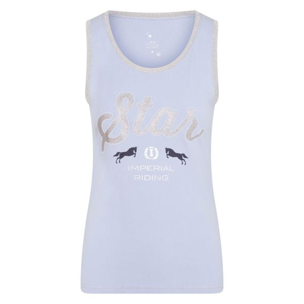 Damski tank top Imperial Riding Shimmer. Niebieskie topy damskie IMPERIAL RIDING, bez wzorów, sportowe, bez kołnierzyka, bez ramiączek. Za 143.00 zł.