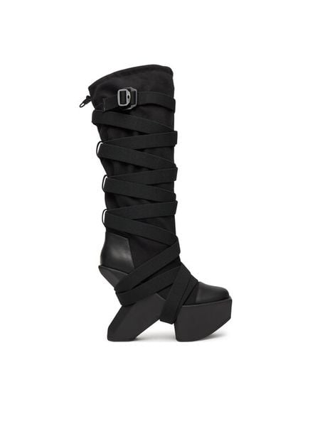 United Nude Kozaki Boulder Boot 109440154 Czarny. Czarne kozaki damskie United Nude, bez wzorów, z materiału, bez obcasa, na koturnie, bez zapięcia. Za 1,469.00 zł.