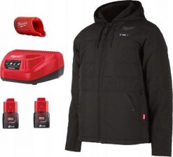 Kurtka męska Milwaukee MILWAUKEE.HEATING JACKET M12HPJBL2-0(XL) DOWN. Kurtki męskie Milwaukee, m, bez wzorów, bez kaptura. Za 769.34 zł.