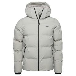 Prosta kurtka z kapturem Superdry. Szare kurtki męskie Superdry, m, bez wzorów, z puchu, z kapturem. Za 529.00 zł.