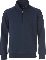 Clique Classic Half Zip bluza ½ zip unisex z ukrytą kieszenią boczną – dark navy. Niebieskie bluzy damskie CLIQUE, s, bez wzorów, z bawełny, bez ramiączek, bez kaptura. Za 213.41 zł.