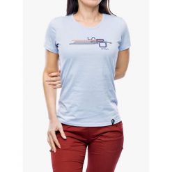 Koszulka bawełniana La Sportiva Stripe Cube T-Shirt. Niebieskie koszulki sportowe damskie La Sportiva, bez wzorów, z bawełny, bez ramiączek. Za 161.99 zł.