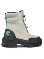 Timberland Botki Brooke Valley Winter Wp TB0A5Y1CL771 Biały. Białe botki damskie Timberland, bez wzorów, z nubiku, bez obcasa, na płaskiej podeszwie, bez zapięcia. Za 789.99 zł.