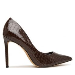 Szpilki Aldo. Brązowe szpilki damskie Aldo, bez wzorów, bez obcasa, na szpilce, bez zapięcia. Za 389.99 zł.