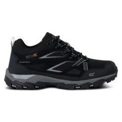 Męskie buty turystyczne Regatta Holcombe 3. Czarne buty zimowe męskie Regatta, bez wzorów, z syntetyku, bez obcasa, bez zapięcia. Za 239.99 zł.