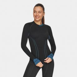 Bluza termoaktywna trekkingowa damska Alpinus Tactical Base Layer. Czarne bluzy damskie Alpinus, l, bez wzorów, bez ramiączek, bez kaptura. Za 159.00 zł.