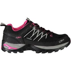 Buty trekkingowe damskie CMP Rigel Low WP. Czarne obuwie sportowe damskie CMP, bez wzorów, ze skóry, bez zapięcia. Za 329.99 zł.