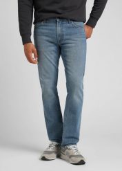 LEE DAREN ZIP FLY MĘSKIE SPODNIE JEANSOWE STORM CLOUD L707PTFL 112321984. Białe eleganckie spodnie męskie Lee, bez wzorów, z bawełny, biznesowe. Za 219.99 zł.