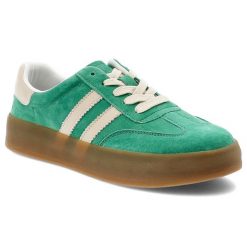 Zielone Sneakersy Filippo Sportowe Obuwie Damskie. Zielone obuwie sportowe damskie Filippo, na wiosnę, bez wzorów, z gumy, bez zapięcia. Za 189.00 zł.