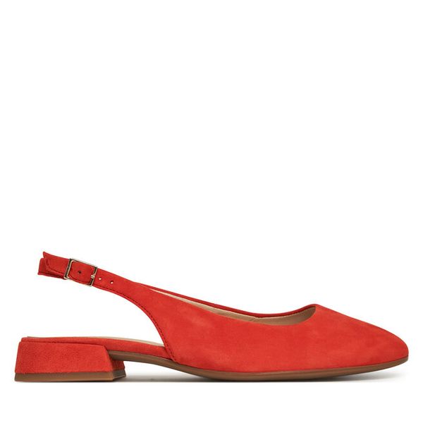 Czółenka Gabor. Brązowe czółenka damskie Gabor, bez wzorów, bez obcasa, bez zapięcia. Za 349.99 zł.