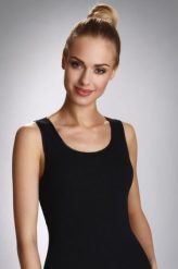 Eldar Koszulka damska Tania czarna r. XL. Czarne bluzki damskie Eldar, xl, bez wzorów, bez kołnierzyka, bez ramiączek. Za 48.62 zł.