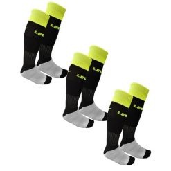 Skarpety piłkarskie C164 czarne 3 pary. Czarne skarpety męskie Legea, bez wzorów. W wyprzedaży za 76.50 zł.