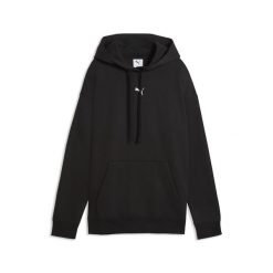 Damska dzianinowa bluza z kapturem Essentials o luźnym kroju PUMA. Czarne bluzy damskie Puma, m, bez wzorów, z bawełny, eleganckie, bez ramiączek, z kapturem. Za 164.99 zł.