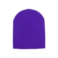 Czapka Ciężkiej Grubości. Fioletowe czapki damskie FLEXFIT, bez wzorów, sportowe. Za 42.99 zł.