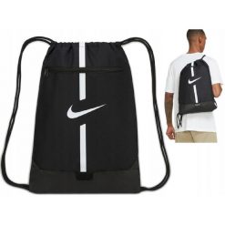 Worek Nike Academy sportowy na buty. Czarne obuwie trekkingowe damskie Nike, bez zapięcia. W wyprzedaży za 74.00 zł.