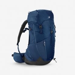 Plecak turystyczny Quechua MH500 38 l. Niebieskie plecaki męskie QUECHUA, bez wzorów, sportowe. Za 299.99 zł.