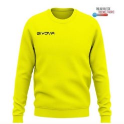 Givova Polarfleece Sport Hoodie 2XL - Ciepła i Oddychająca. Żółte bluzy sportowe męskie Givova, xl, bez wzorów, z poliesteru, bez kaptura, na fitness i siłownię. Za 163.99 zł.