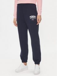 Tommy Jeans Spodnie dresowe DW0DW16379 Granatowy Relaxed Fit. Niebieskie spodnie dresowe damskie Tommy Jeans, bez wzorów, z bawełny. Za 469.99 zł.