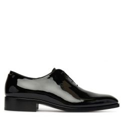 Półbuty BOSS. Czarne buty wizytowe męskie Boss, bez wzorów, bez obcasa, bez zapięcia. Za 2,649.00 zł.