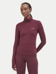 Guess Bluzka V6BP11 K6907 Bordowy Slim Fit. Czerwone bluzki damskie Guess, m, z aplikacjami, z bawełny, bez kołnierzyka, bez ramiączek. Za 194.99 zł.