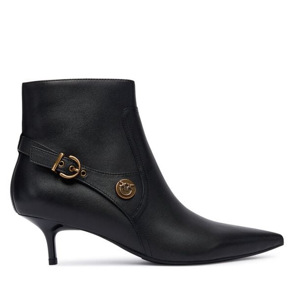 Botki PINKO. Czarne botki damskie Pinko, bez wzorów, bez obcasa, na szpilce, bez zapięcia. Za 839.99 zł.