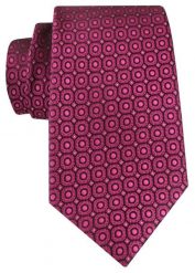 Męski Krawat - Odcień Malinowej Czerwieni, Grochy - Angelo di Monti. Czerwone krawaty i muchy Angelo di Monti, bez wzorów, z tkaniny, eleganckie. Za 49.99 zł.