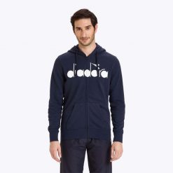 Bluza męska DIADORA HD FZ SWEAT DIADORA CLUB. Czarne bluzy męskie Diadora, m, bez wzorów, bez ramiączek, bez kaptura. Za 129.99 zł.