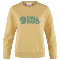 Bluza bawełniana damska Fjallraven Logo Sweater. Żółte bluzy damskie Fjällräven, na zimę, l, bez wzorów, z bawełny, bez ramiączek, bez kaptura. Za 386.99 zł.