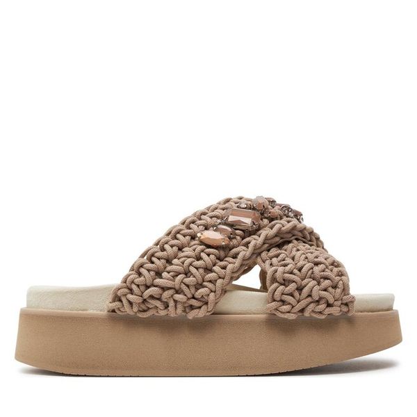 Klapki Inuikii. Brązowe klapki damskie Inuikii, bez wzorów, bez obcasa, bez zapięcia. Za 1,169.00 zł.