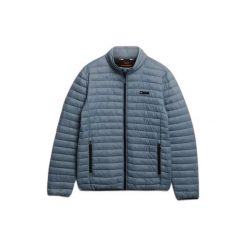 Kurtka puchowa Superdry Fuji Lite. Niebieskie kurtki męskie Superdry, na zimę, m, bez wzorów, z puchu, bez kaptura. W wyprzedaży za 441.35 zł.