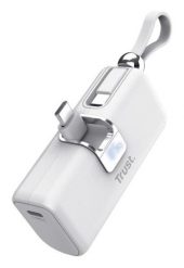 Kieszonkowy powerbank TRUST Pacto 5000 mAh biały. Białe powerbanki TRUST. Za 67.99 zł.