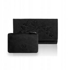 Zestaw prezentowy dla niej portfel damski skórzany T-05-BL i etui T-51-BL. Portfele damskie Paolo Peruzzi. Za 178.53 zł.