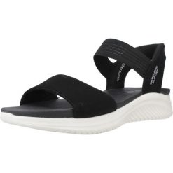 Sandały SKECHERS SLIP INS - SUMMERVILLE Czarny. Czarne sandały damskie Skechers, bez wzorów, z syntetyku, bez obcasa, bez zapięcia. Za 296.99 zł.