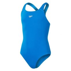 Damski Jednoczęściowy Strój Kąpielowy Medalist Eco Endurance+. Niebieskie stroje kąpielowe damskie Speedo, bez wzorów, z materiału. Za 185.99 zł.